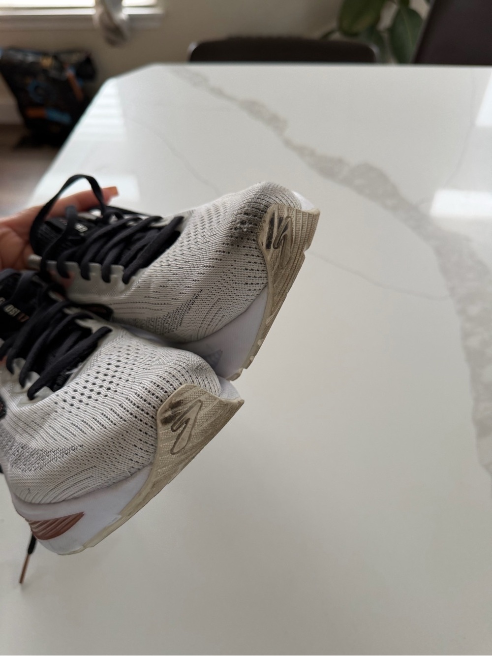 Brooks Ghost 17 [1204311D105] D Wide Women Running Shoes White/Black-Rose Gold - Picture 3 of 6